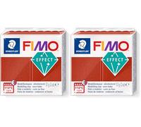 STAEDTLER 8010-27 FIMO Effect - Arcilla polimérica para modelar de secado al horno, color cobre metálico (pastilla 57 g.) (Paquete de 2)
