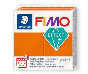 STAEDTLER 8010-41 FIMO Effect - Arcilla de modelado polimérica endurecida al horno, naranja metálico (1 bloque de 57 g)