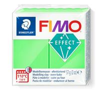 Staedtler 8010-501. Pasta para modelar con tacto efecto piel Fimo Effect. 1 bloque de 57 gramos de color verde neón.