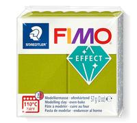 STAEDTLER 8010-51 FIMO Effect - Arcilla de modelado polimérica endurecida al horno, verde metálico (1 bloque de 57 g)