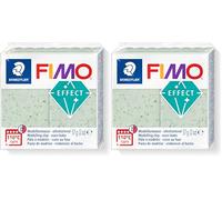 STAEDTLER 8010-570 FIMO Effect - Arcilla de modelado polimérica endurecedora al horno, espinacas botánicas (1 bloque de 57 g) (Paquete de 2)