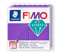 STAEDTLER 8010-61 FIMO Effect - Arcilla de modelado polimérica endurecida al horno, lila metálica (1 bloque de 57 g)