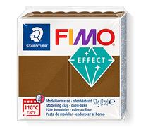 STAEDTLER 8010-71 FIMO Effect - Arcilla polimérica para modelar de secado al horno, color bronce antiguo metálico (pastilla 57 g.)