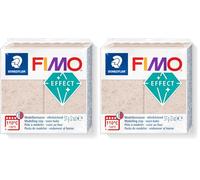 STAEDTLER 8010-770 FIMO Effect - Arcilla de modelado polimérica endurecida al horno, rosa mosqueta botánica (1 bloque de 57 g) (Paquete de 2)