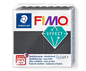 STAEDTLER 8010-91 FIMO Effect - Arcilla polimérica para modelar de secado al horno, color gris acero metálico (pastilla 57 g.)