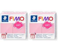 STAEDTLER 8020-T21 FIMO - Arcilla de modelado polimérica suave endurecida al horno, crema de fresa (1 bloque de 57 g) (Paquete de 2)
