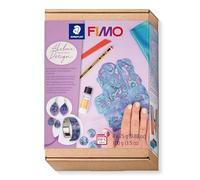 STAEDTLER 8025 HTC4 FIMO - Arcilla de modelado polimérica endurecida al horno - Cómo crear, diseño de abulón (paquete de 9 piezas, incluyendo bloques suaves FIMO y accesorios)