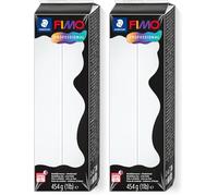 STAEDTLER-8041-0 ST Pasta de modelar de endurecimiento al horno, Color blanco (8041-0) (Paquete de 2)