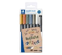 STAEDTLER 8321 TB7 - Estuche con 5 rotuladores metálicos punta pincel, incluye 1