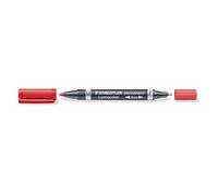 Staedtler 949316 - Rotulador permanente, doble punta, color rojo
