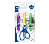 STAEDTLER 965-S Tijeras decorativas - 3 cuchillas intercambiables | Bordes decorativos con cuchillas cambiables & mango - para scrapbooking, journaling & tarjetas - Art.-Nr. 965-S BK-C