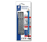 Staedtler Artist Set - Juego de escritura (3 bolígrafos de punta fina, 1 lápiz 2B, 1 sacapuntas, 1 goma de borrar), multicolor