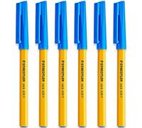 STAEDTLER Bolígrafo fino de 0,3 mm, 430 F, tinta azul, paquete de 6