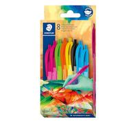 STAEDTLER Bolígrafos ball 4230 M - Multicolores, juego de 8, M | Bolígrafo triangular, multicolor, 1,0 mm - escritura fluida - N.º de art. 4230C8E2-2