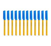 STAEDTLER Bolígrafos de punta fina de 0,3 mm, 430 F, punta redonda, suave, tinta azul, paquete de 12