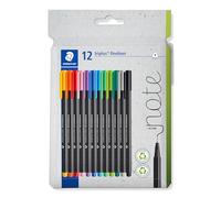 STAEDTLER Bolígrafos Fineliner Triplus – 12 colores surtidos – Pack de 12, 334 C12