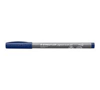 STAEDTLER Brush pen pigment Arts, azul marino, tinta pigmentada de alta calidad, punta de pincel para un ancho de línea variable, resistente al agua, secado rápido, 10 bolígrafos en estuche de cartón,