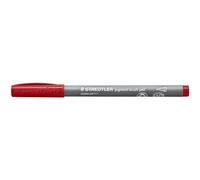 STAEDTLER Brush pen pigment Arts, carmín, punta de pincel para un ancho de línea variable, resistente al agua, secado rápido, 10 bolígrafos en estuche de cartón,