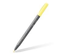 STAEDTLER Brush Pen Pigment Arts, color amarillo pastel, punta de pincel para ancho de línea variable, resistente al agua,secado rápido, 10 rotuladores amarillos pastel en estuche de cartón, 371-105