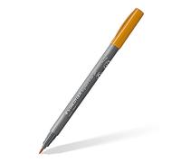 STAEDTLER Brush Pen Pigment Arts, color ocre dorado, Punta de pincel para ancho de línea variable,resistente al agua,secado rápido, 10 rotuladores ocre dorado en estuche de cartón, 371-16