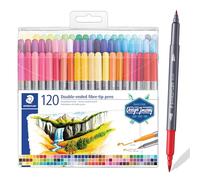 Staedtler Design Journey 3200 TB120. Rotuladores para lettering de doble punta. Caja con 120 marcadores de colores variados.