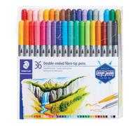 Staedtler Rotuladores para lettering Design Journey 3200 TB36 – Doble punta – Caja 36