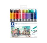 Staedtler Design Journey 3200 Tb72. Rotuladores para Lettering de Doble Punta. Caja con 72 Marcadores de Colores Variados