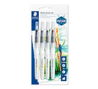 STAEDTLER Design Journey 949-SBK4-CST, Water Brush, Blíster con Cuatro Pinceles de Agua, Blanco