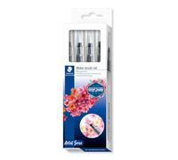 STAEDTLER Design Journey 949-SBK4-CST, Water Brush, Blíster con Cuatro Pinceles de Agua, Blanco
