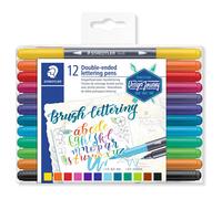 Staedtler Diseño Viaje Doble Extremo Letras Plumas 12 IN Paquete Varios Colores