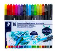 Staedtler Diseño Viaje Doble Terminado Acuarela Cepillo Plumas Tracción Escribir