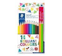 STAEDTLER Ergosoft 157 C14P1. Lápices de color triangulares. Caja con 14 unidades de colores variados