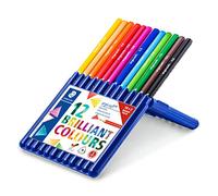 Staedtler Ergosoft 157 SB12P - Lápices de colores ergonómicos triangulares, colores intensos y fuertes, mina suave e irrompible, caja de 12 colores