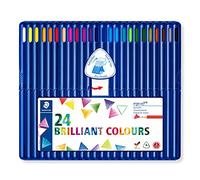 Staedtler Ergosoft 157 SB24. Lápices de color triangulares. Caja con 24 unidades de colores variados
