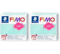 STAEDTLER Fimo 8020-505 - Pasta de modelar, color Verde (Menta Pastel) (Paquete de 2)