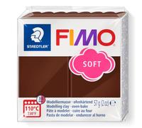 STAEDTLER FIMO 8020 - Pasta de modelar, color chocolate, 56 gr | Arcilla polimérica al horno, blanda & fácil de mezclar - tono cálido para joyería, figuras & decoración - Art.-Nr. 8020-75