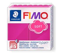 Staedtler Fimo 8020 - Pasta de modelar, color frambuesa | Arcilla polimérica al horno, blanda & maleable - ideal para joyería DIY, cuentas & pulseras - Art.-Nr. 8020-22