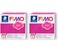 Staedtler Fimo 8020 - Pasta de modelar, color frambuesa (Paquete de 2)