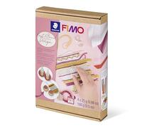 STAEDTLER FIMO 8025 HTC Set de diseño de punto - 4 semibloques de 25 g | Se endurece al horno, con moldes para galletas, 2 herramientas e instrucciones - Joyería - N.º de art. 8025 HTC6