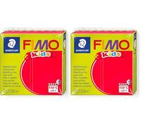 STAEDTLER Fimo 8030-2 - Pasta de modelar, color rojo (Paquete de 2)