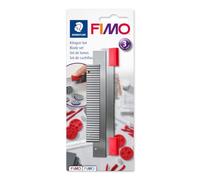 STAEDTLER FIMO 8700 04 Set de Cuchillas - 3 INOX con Mangos | Cuchillas rígida, flexible & dentada con mangos de goma - corte limpio de la arcilla de modelar - Art.-Nr. 8700 04