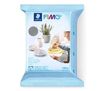 STAEDTLER Fimo Air 8101-80 - Arcilla de modelar (secado al aire, lista para usar, no se quema, 1000 g, tacto agradable, antiadherente, 95% materias primas naturales), color gris