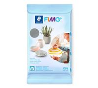STAEDTLER Fimo Air 8103-80 - Arcilla de modelado de secado al aire, color gris, lista para usar, no necesita quemado, 250 g, sensación agradable, no se pega, al menos un 95% de materias primas