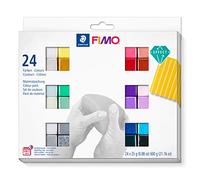STAEDTLER FIMO effect 8013 C Colour Pack - 24 x 25 g | Arcilla polimérica al horno con acabados de efecto, colores surtidos - para joyería creativa - Art.-Nr. 8013 C24-1