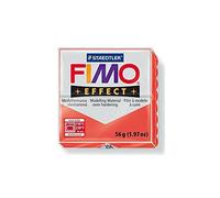 Staedtler Fimo Effect - Pasta para modelar, Color Rojo Transparente, 57 g