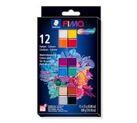 STAEDTLER FIMO Professional 8043 C Basic Colours - 12 x 25 g | Arcilla firme al horno, colores mezclables con precisión - para modelado avanzado & detalle fino - Art.-Nr. 8043 C12-1