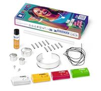 STAEDTLER FIMO Set de bisutería para aficionados al fútbol - Kit DIY de joyas para fans - Italia, Inglaterra, Portugal y más - Para manualidades y modelado - Set completo para collar y pulsera rígida