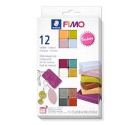 Staedtler Pasta de modelar de endurecimiento al horno 8023 C12-5 12 medios bloques colores surtidos