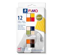 STAEDTLER FIMO Soft 8023 C Natural Colours - 12 Bloques x 25 g | Arcilla polimérica al horno en tonos naturales, blanda & mezclable - principiantes & detalle fino - Art.-Nr. 8023 C12-4