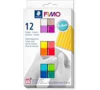 Staedtler FIMO Suave Horno - Endurecida Arcilla - 12 De Varios Colores 25g Cada